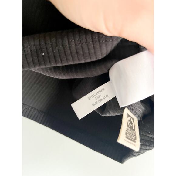 Madewell | NWT | Highneck Tank in Sleekhold in True Black | Sz S - Picture 7 of 8